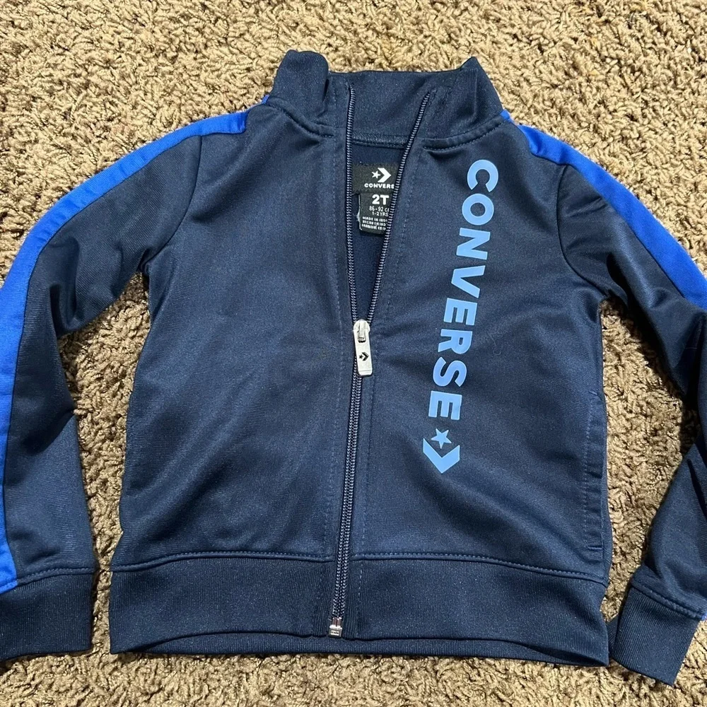 Converse Kids' Navy Blue Track Jacket